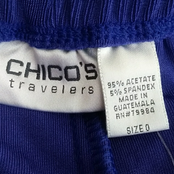 Chico's Travelers soiree Bayou pant blue size 0 - Picture 7 of 8